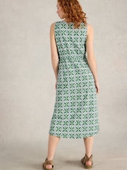 White Stuff Blue Heidi Jersey 100% Cotton Dress - Image 2 of 6