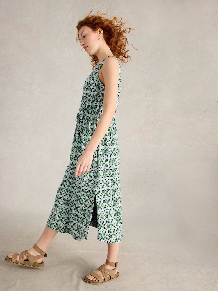 White Stuff Blue Heidi Jersey 100% Cotton Dress - Image 3 of 6