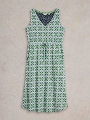 White Stuff Blue Heidi Jersey 100% Cotton Dress - Image 5 of 6