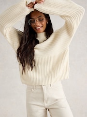 White Stuff White Marley Mix Jumper - Image 1 of 6