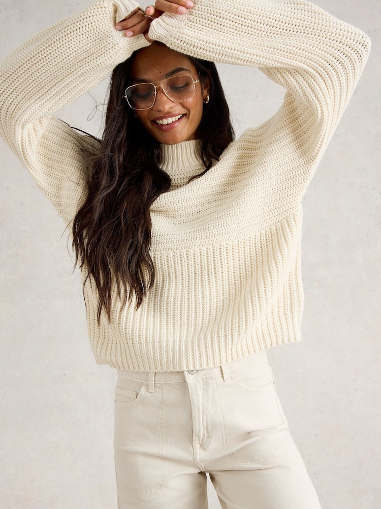 White Stuff White Marley Mix Jumper - Image 1 of 6
