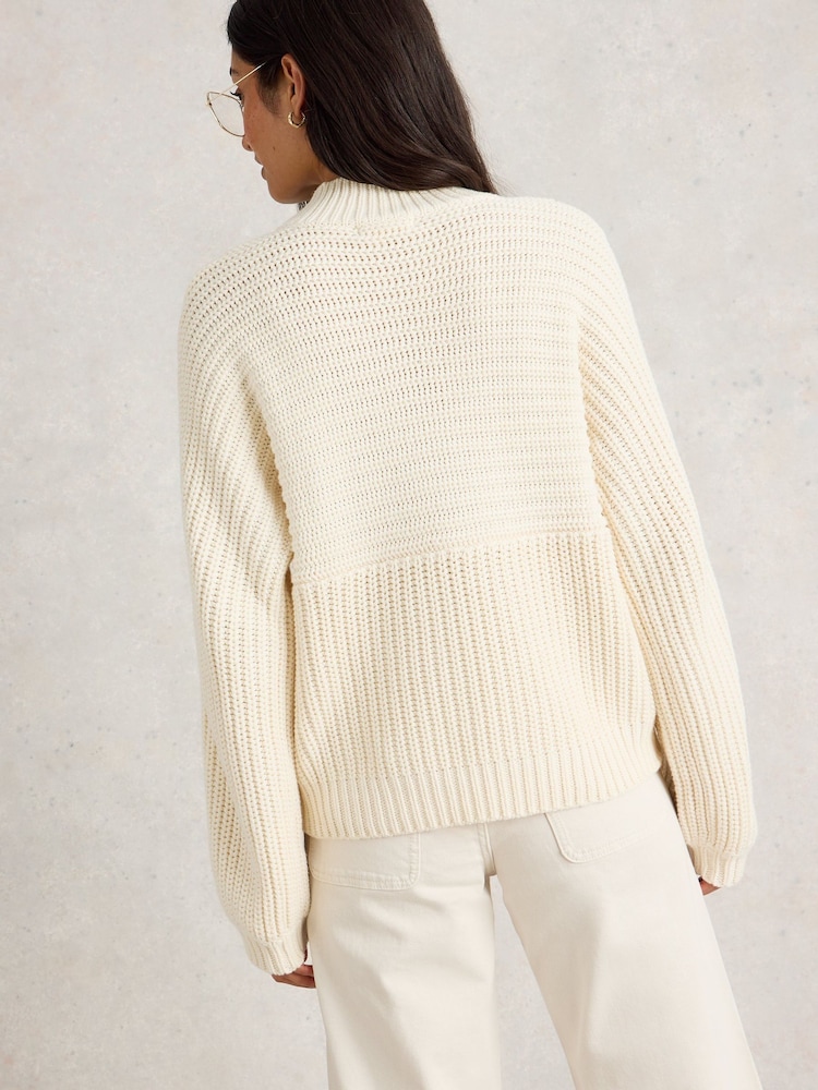 White Stuff White Marley Mix Jumper - Image 2 of 6