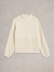 White Stuff White Marley Mix Jumper - Image 5 of 6