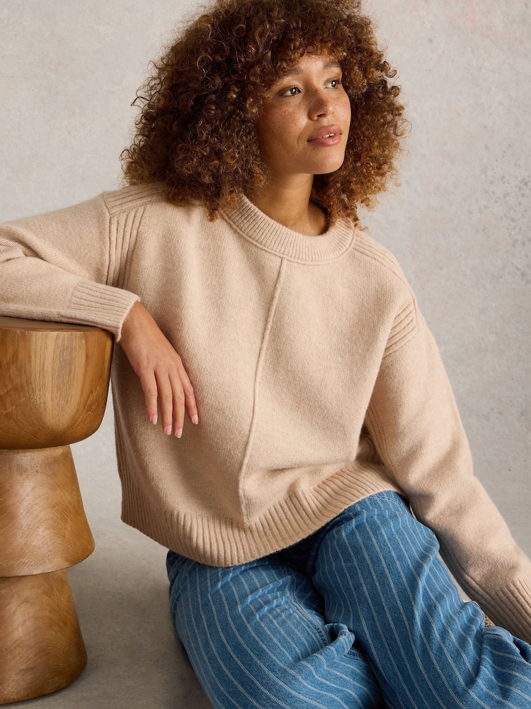 White Stuff Natural Lovely Boxy Jumper - Image 1 of 6