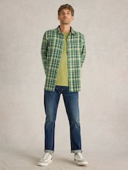 White Stuff Green Moxley Brushed Long Sleeve Check Shirt - Image 1 of 6