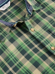 White Stuff Green Moxley Brushed Long Sleeve Check Shirt - Image 6 of 6