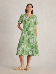 White Stuff Green Iris 100% Linen Dress - Image 1 of 6