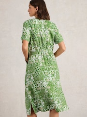 White Stuff Green Iris 100% Linen Dress - Image 2 of 6