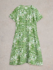 White Stuff Green Iris 100% Linen Dress - Image 5 of 6
