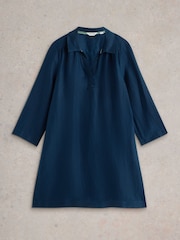 White Stuff Blue Blake 100% Linen Tunic - Image 5 of 6