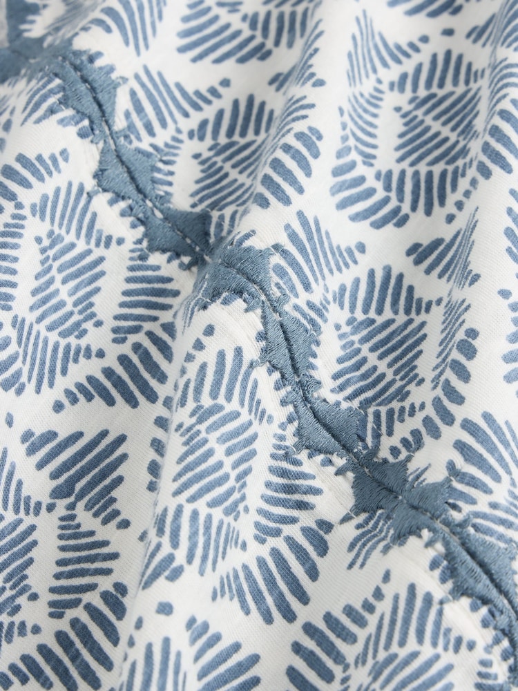 White Stuff Blue Nelly Embroidered Long Sleeve T-Shirt - Image 6 of 6