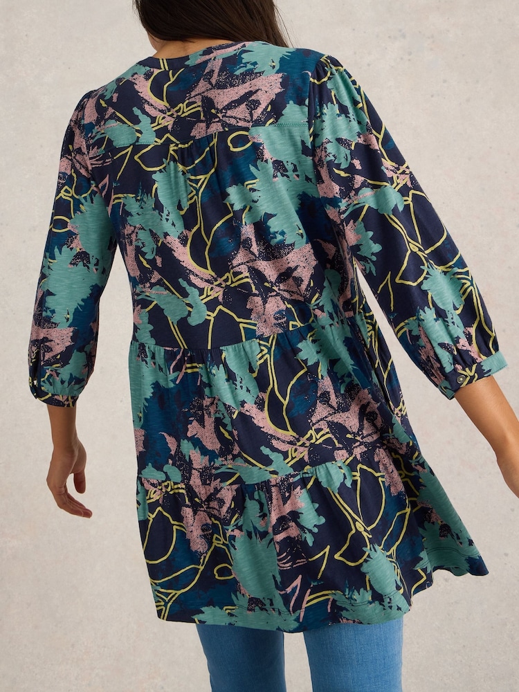 White Stuff Blue Marta 100% Cotton Tunic - Image 2 of 6