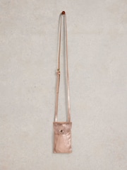 White Stuff Gold Coco Leather Phone Bag - Image 3 of 4