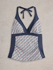 White Stuff Blue Sunshine Reversible Tankini - Image 6 of 7