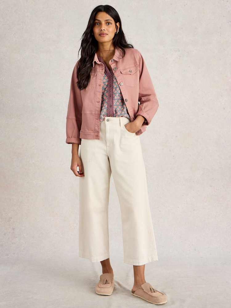 White Stuff Pink Camille Denim Jacket - Image 1 of 6 White Stuff Pink Camille Denim Jacket - Image 1 of 6