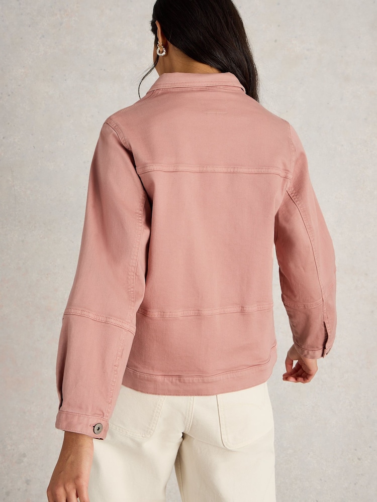 White Stuff Pink Camille Denim Jacket - Image 2 of 6 White Stuff Pink Camille Denim Jacket - Image 2 of 6