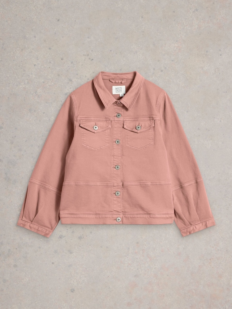 White Stuff Pink Camille Denim Jacket - Image 5 of 6