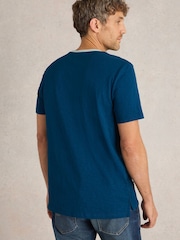 White Stuff Blue Bike Graphic 100% Cotton T-Shirt - Image 3 of 6