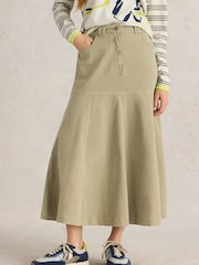 White Stuff Natural Quinn Midi Skirt - Image 3 of 6