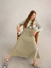 White Stuff Natural Quinn Midi Skirt - Image 5 of 6