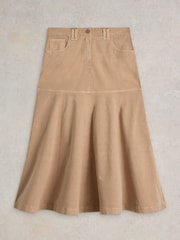 White Stuff Natural Quinn Midi Skirt - Image 6 of 6