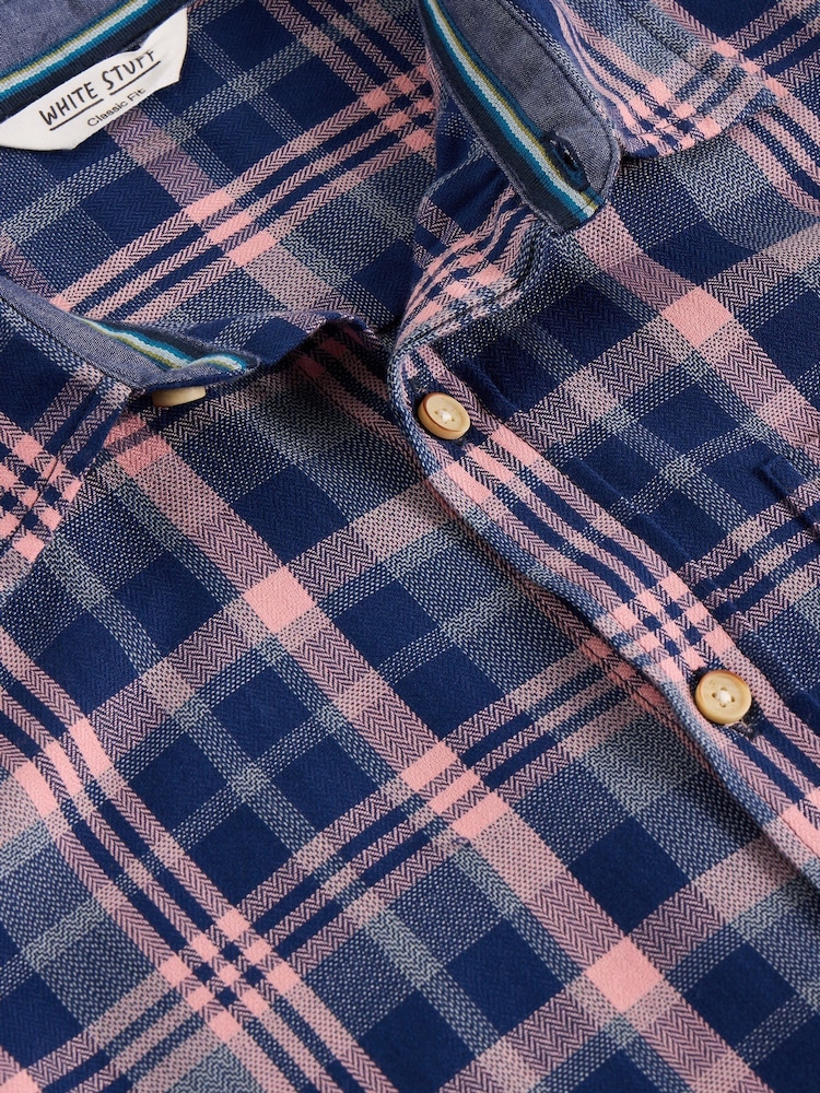 White Stuff Blue Moxley Brushed Long Sleeve Check Shirt - Image 6 of 6 White Stuff Blue Moxley Brushed Long Sleeve Check Shirt - Image 6 of 6