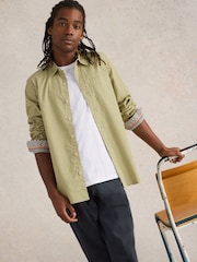 White Stuff Green Mini Flower Printed Shirt - Image 1 of 6