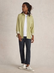 White Stuff Green Mini Flower Printed Shirt - Image 3 of 6