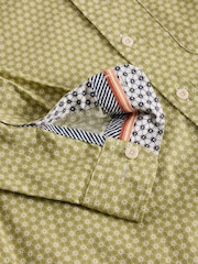 White Stuff Green Mini Flower Printed Shirt - Image 6 of 6