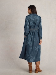 White Stuff Blue Farah Denim Midi Dress - Image 2 of 6
