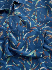 White Stuff Blue Rylee Jersey 100% Cotton Shirt Dress - Image 6 of 6