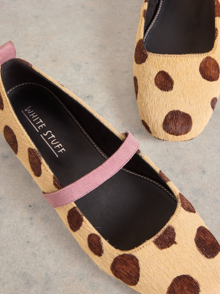 White Stuff Natural Minnie Strap Leather Ballerinas - Image 4 of 5
