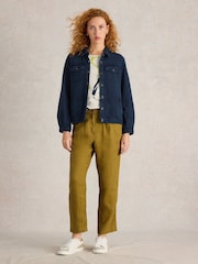 White Stuff Blue Camille Jersey Jacket - Image 1 of 6