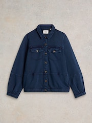 White Stuff Blue Camille Jersey Jacket - Image 5 of 6