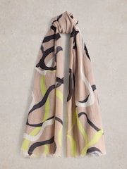 White Stuff Natural Ribbon Swirl Scarf - Image 1 of 3
