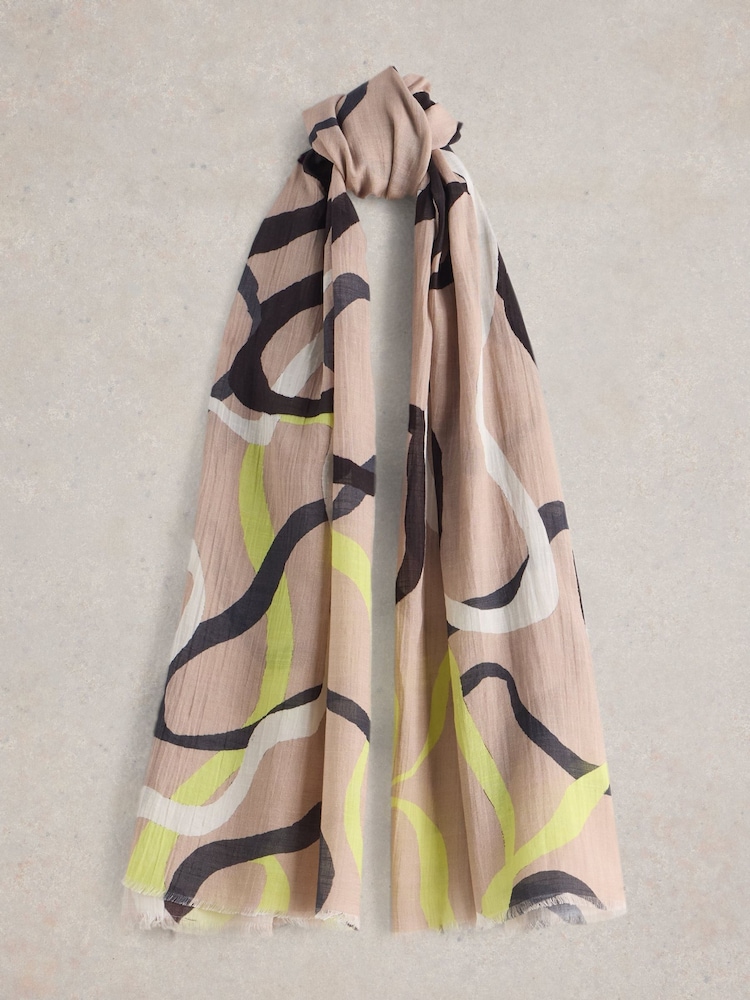 White Stuff Natural Ribbon Swirl Scarf - Image 1 of 3