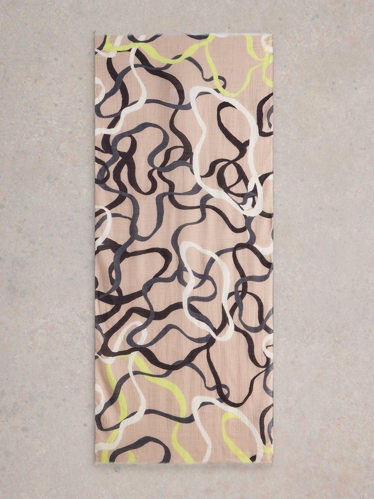 White Stuff Natural Ribbon Swirl Scarf - Image 2 of 3
