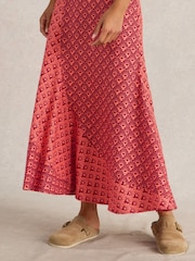 White Stuff Red Sara Linen Blend Maxi Skirt - Image 3 of 6