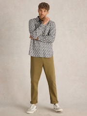 White Stuff Blue Fuji Flower Printed Shirt - Image 1 of 6