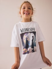 White Wednesday License Graphic 100% Cotton T-Shirt (8-16yrs) - Image 2 of 2