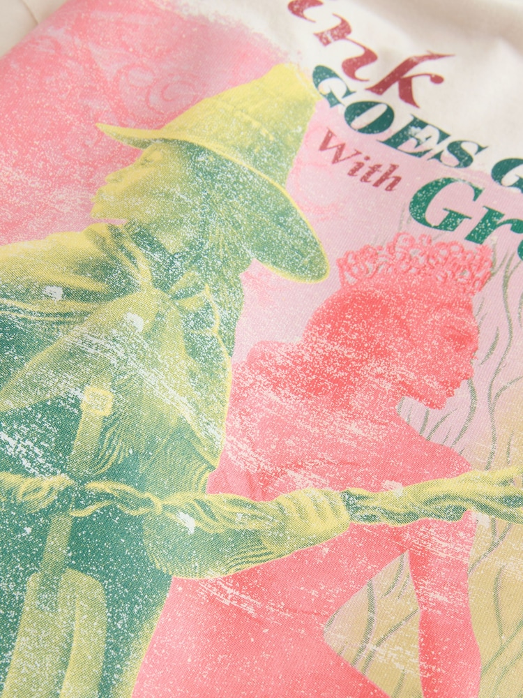 Cream/Pink/Green Wicked Oversized T-Shirt (6-16yrs) - Image 4 of 4