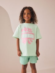 Grün - Oversized Oasis License Band T-Shirt (3-16yrs) - Bild 3 von 4