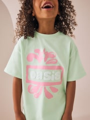 Grün - Oversized Oasis License Band T-Shirt (3-16yrs) - Bild 4 von 4