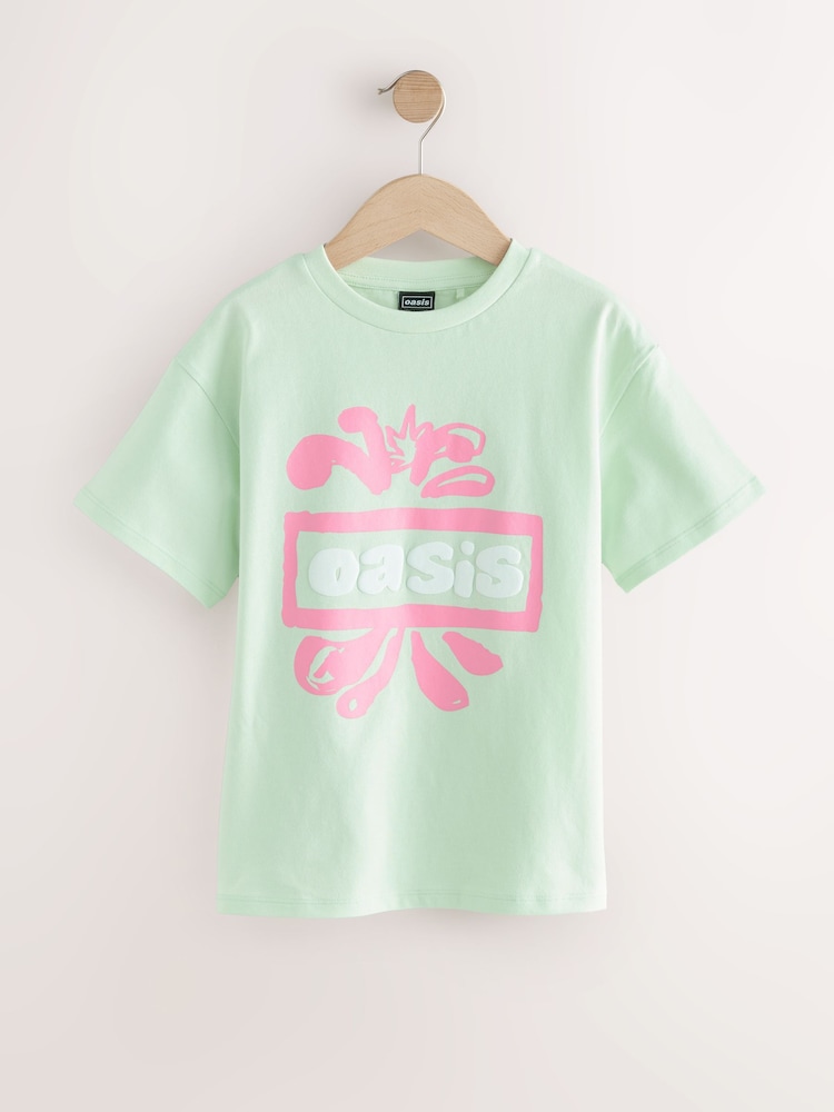 Zielony - Oversized Oasis Band T-Shirt (3-16yrs) - Image 5 of 8