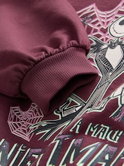Burgundy The Nightmare Before Christmas Long Sleeve Sweatshirt (3-16yrs) - Image 6 of 6