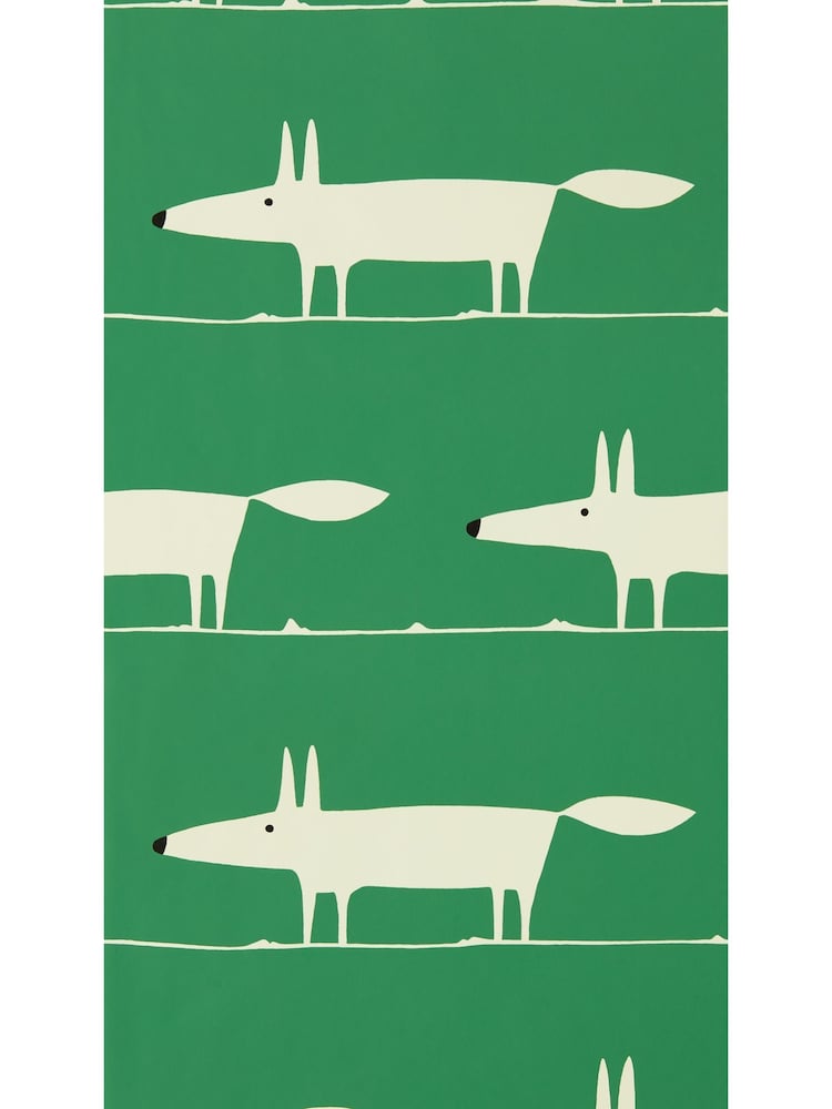 Scion Mint Leaf Garden of Eden Mr Fox Wallpaper Sample - Image 1 of 1