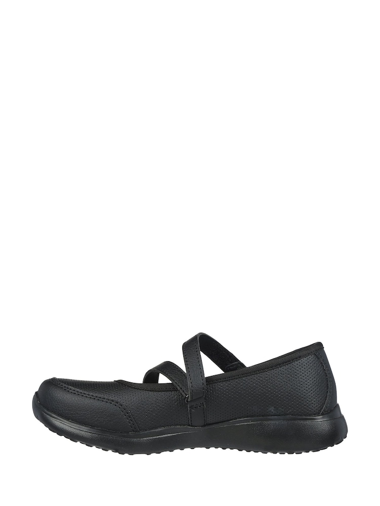 Skechers Black Microstrides School Bus Kicks Trainers - Image 2 of 5