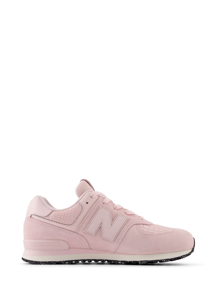 New Balance Pink Girls 574 Trainers - Image 1 of 8