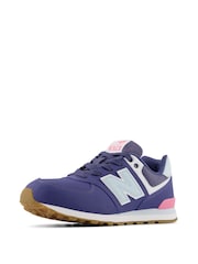 New Balance Blue Girls 574 Trainers - Image 6 of 8