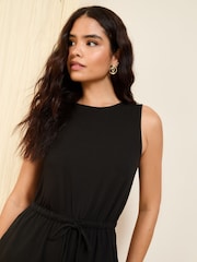 Friends Like These Black Scoop Neck Sleeveless Jersey Playsuit - Image 4 of 5